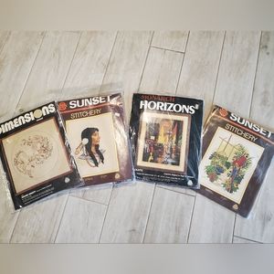 Lot of 3+ vintage crewel